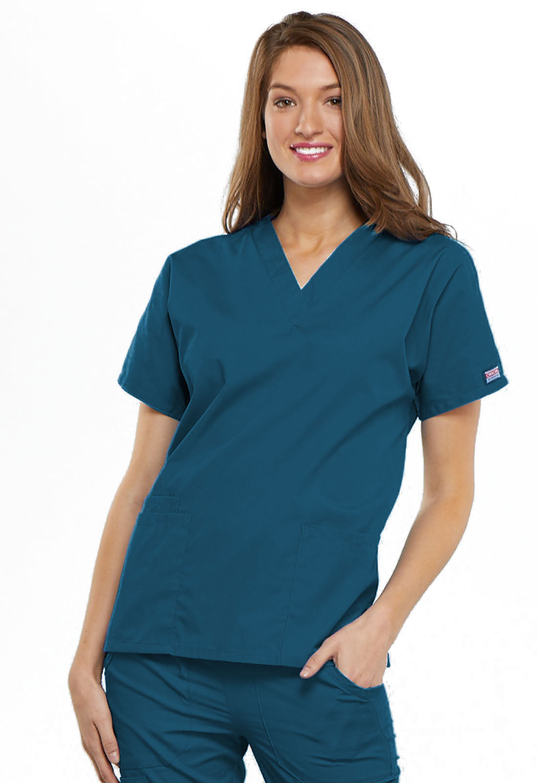 Cherokee Workwear Originals Women’s Mock Wrap Scrub Top – 4700
