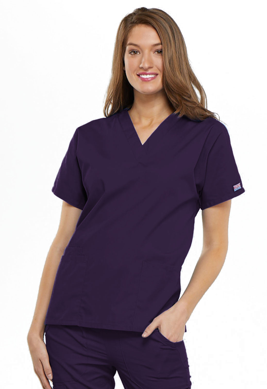Cherokee Workwear Originals Women’s Mock Wrap Scrub Top – 4700