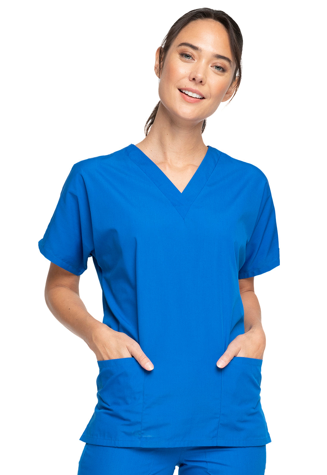 Cherokee Workwear Originals Women’s Mock Wrap Scrub Top – 4700