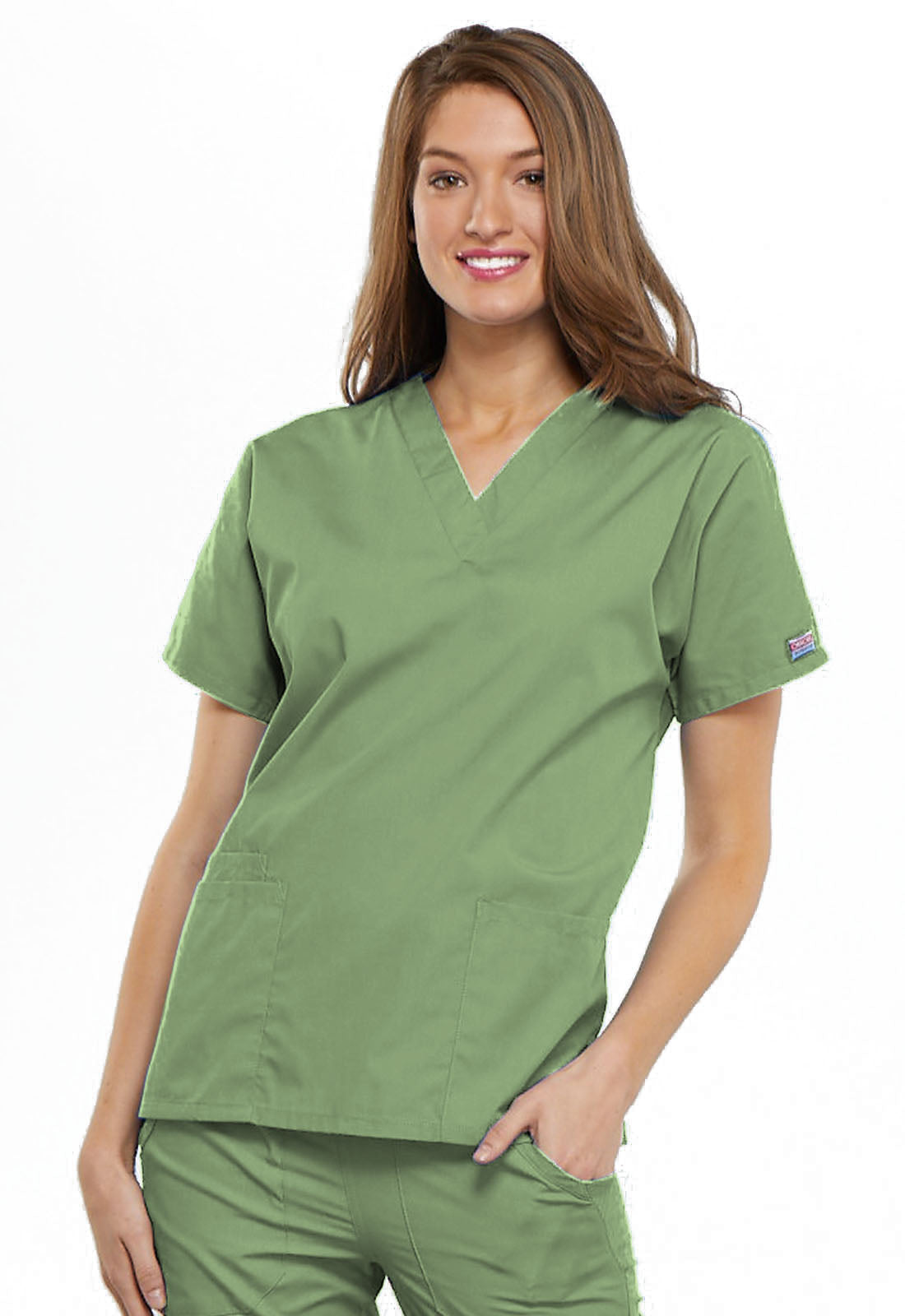 Cherokee Workwear Originals Women’s Mock Wrap Scrub Top – 4700