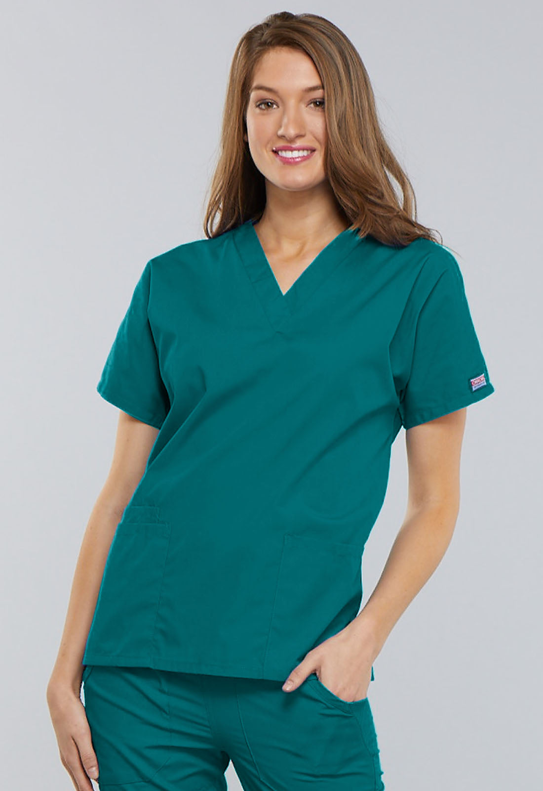 Cherokee Workwear Originals Women’s Mock Wrap Scrub Top – 4700