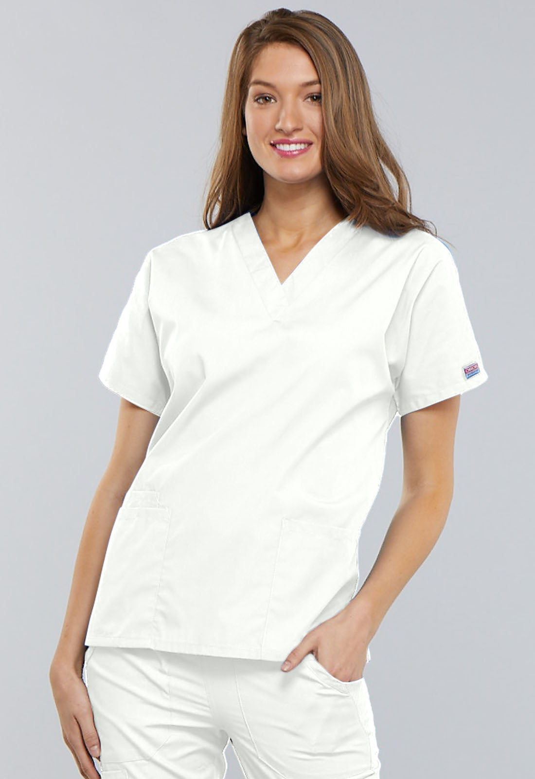 Cherokee Workwear Originals Women’s Mock Wrap Scrub Top – 4700